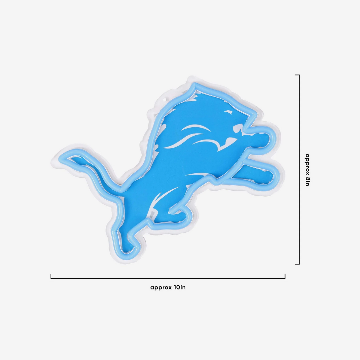 American football UV printed Detroit Lions Neon Light Up Big Logo Chain LEO NEON SIGN