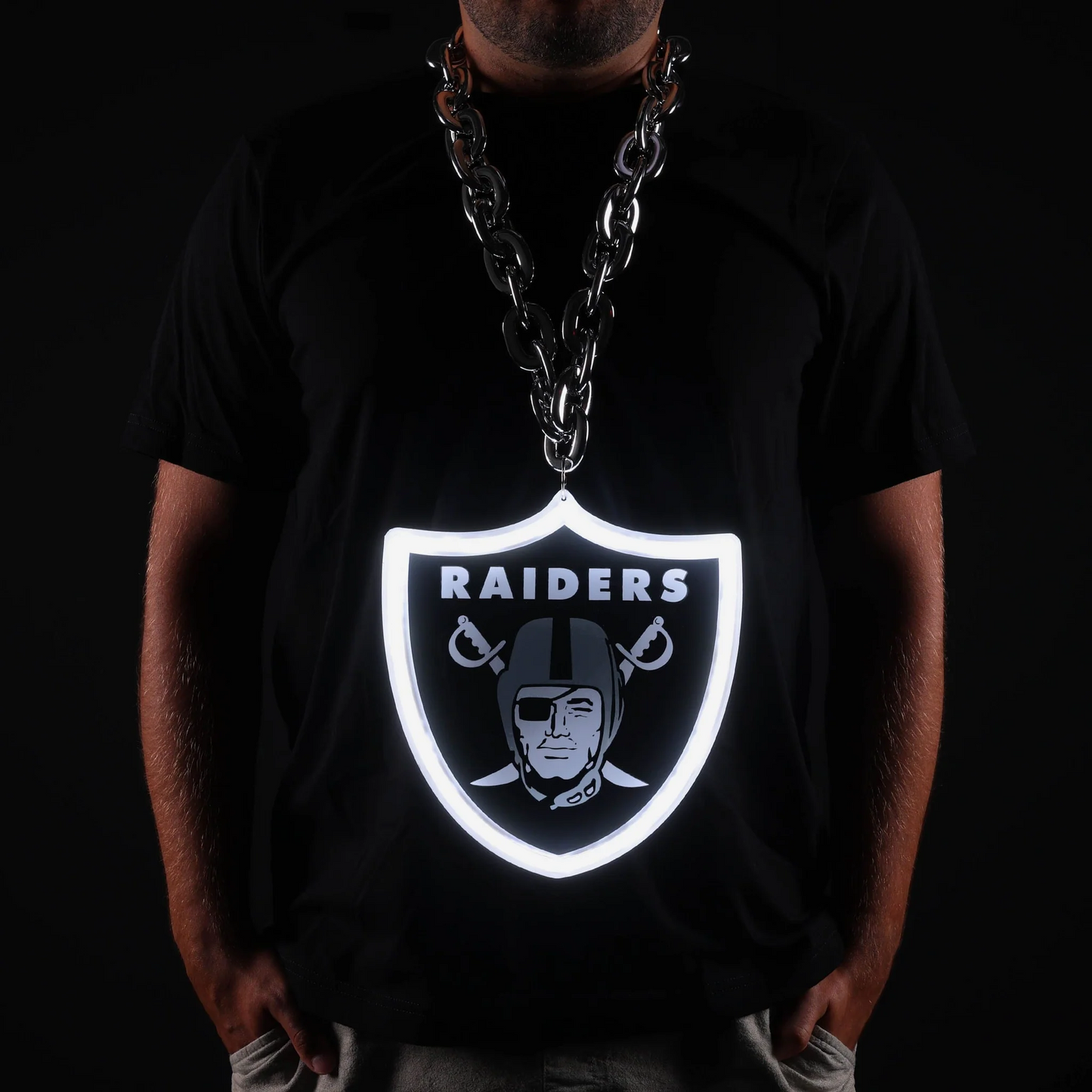 American football team led UV printed Neon lighting up big logo chains for showing off your soul necklace included LEO NEON SIGN