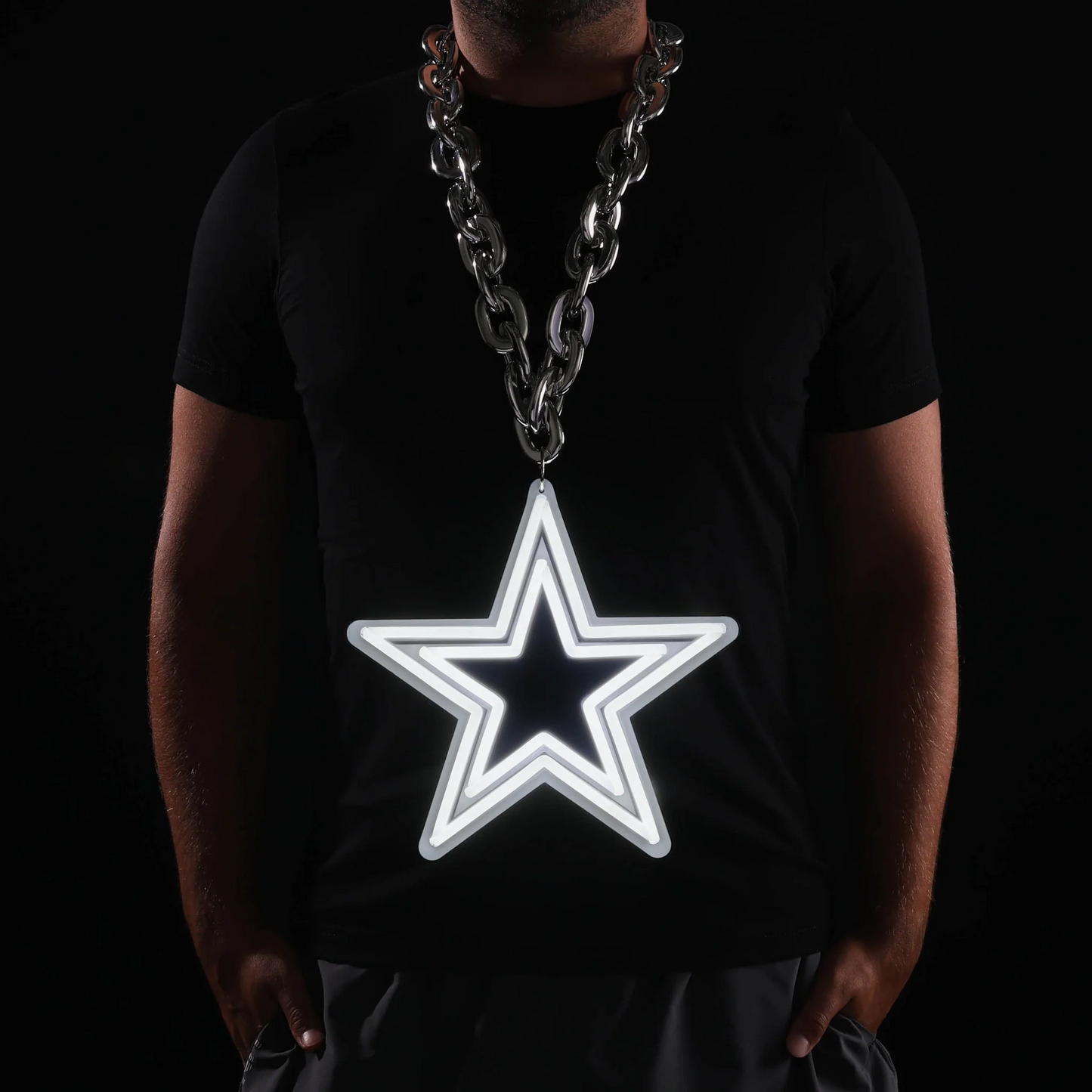 American football team led UV printed Neon lighting up big logo chains for showing off your soul necklace included LEO NEON SIGN