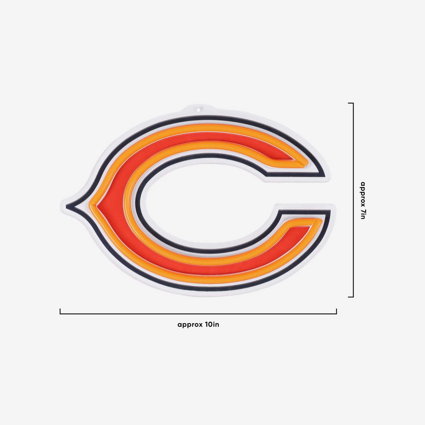 American football UV printed Chicago Bears Neon Light Up Big Logo Chain