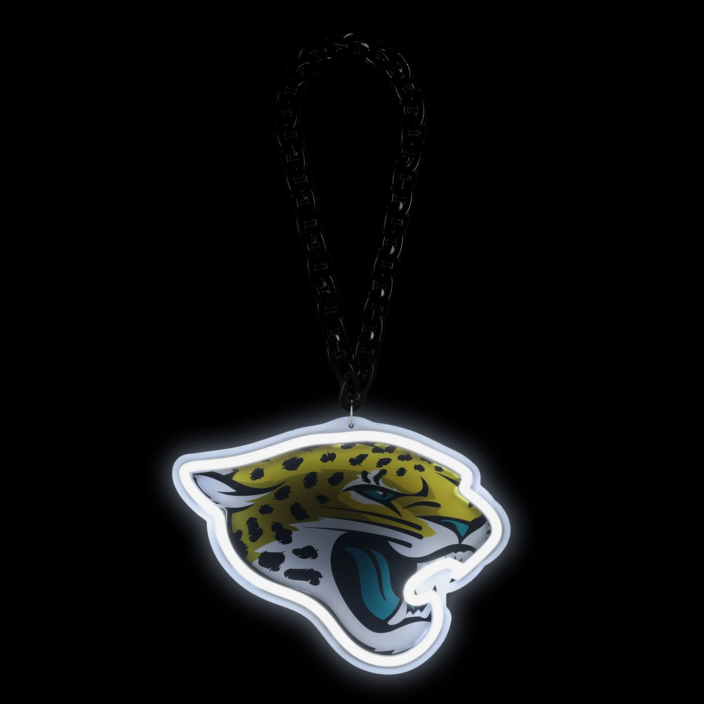 American football UV printed Jacksonville Jaguars Neon Light Up Big Logo Chain LEO NEON SIGN