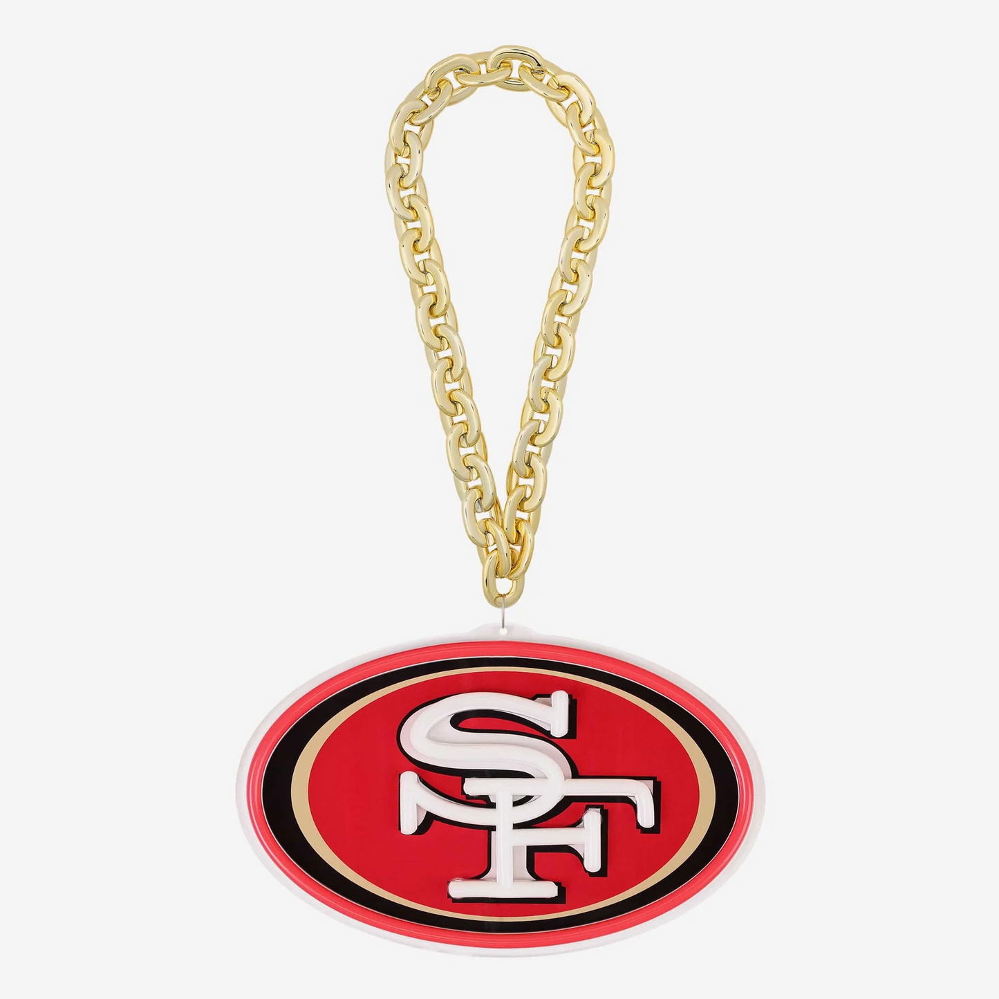American football UV printed San Francisco 49ers Neon Light Up Big Logo Chain LEO NEON SIGN