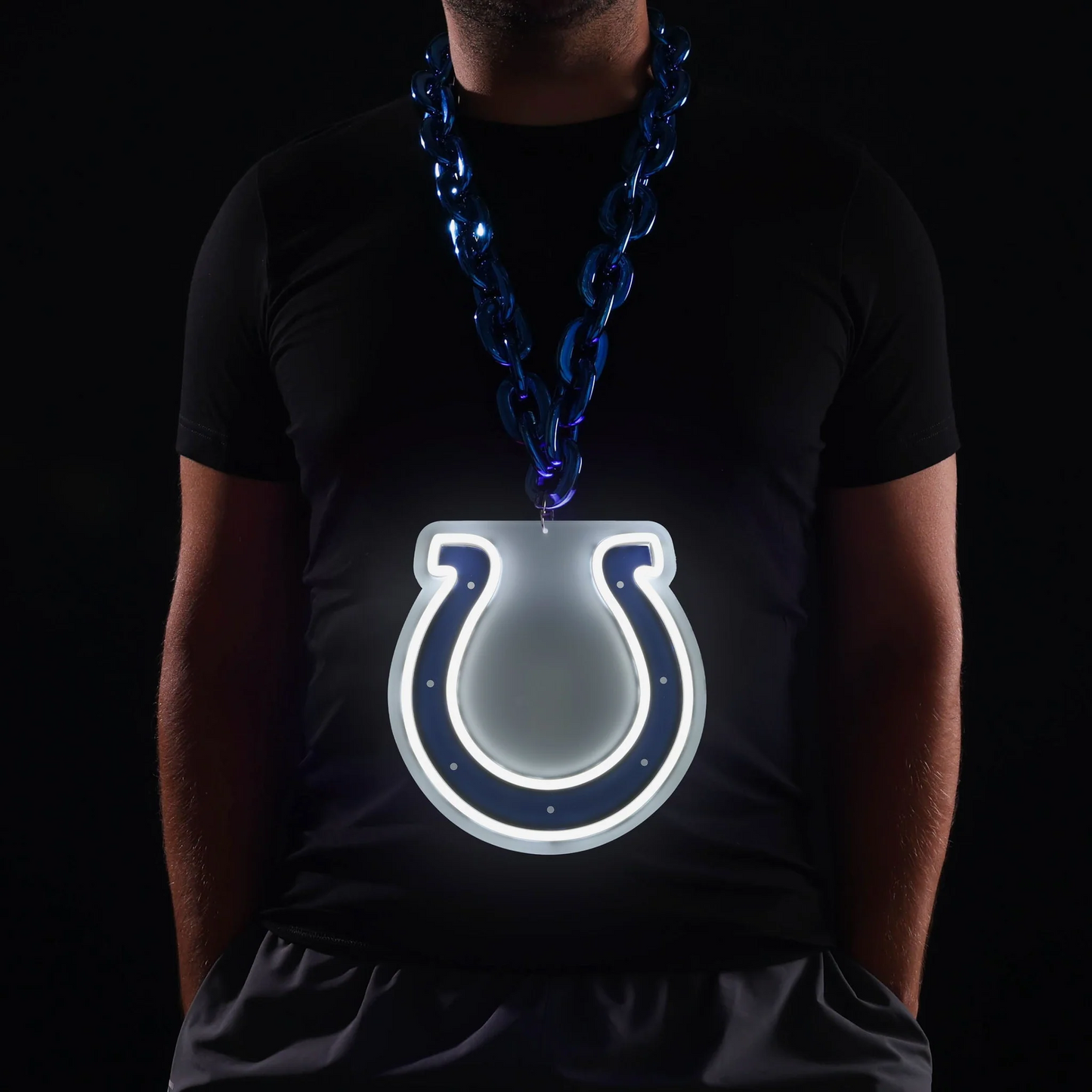 American football team led UV printed Neon lighting up big logo chains for showing off your soul necklace included LEO NEON SIGN