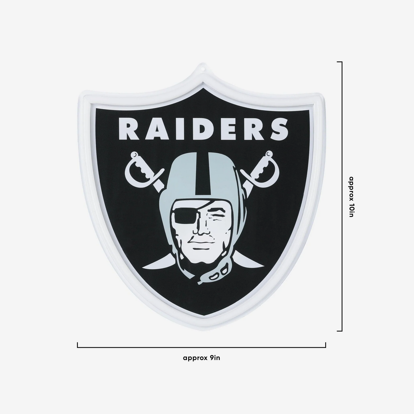 American football UV printed Las Vegas Raiders Neon Light Up Big Logo Chain LEO NEON SIGN
