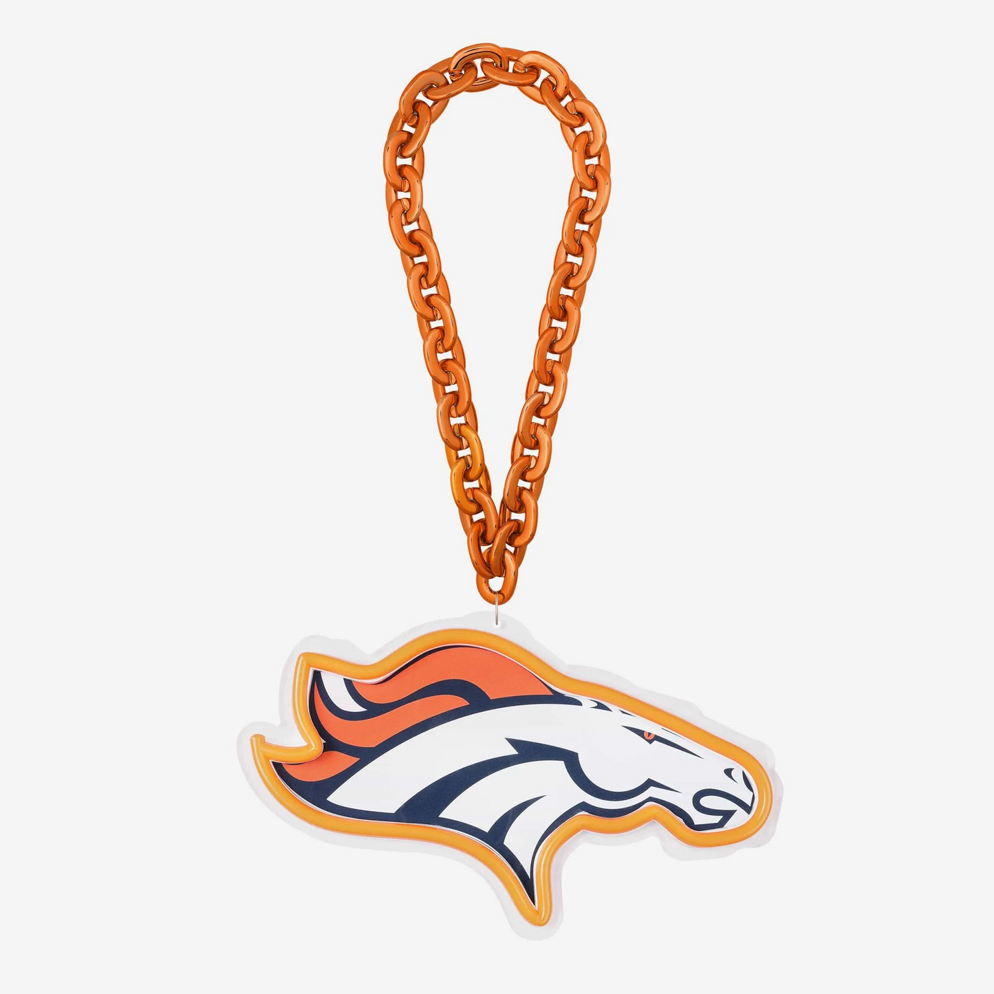 American football UV printed Denver Broncos Neon Light Up Big Logo Chain LEO NEON SIGN