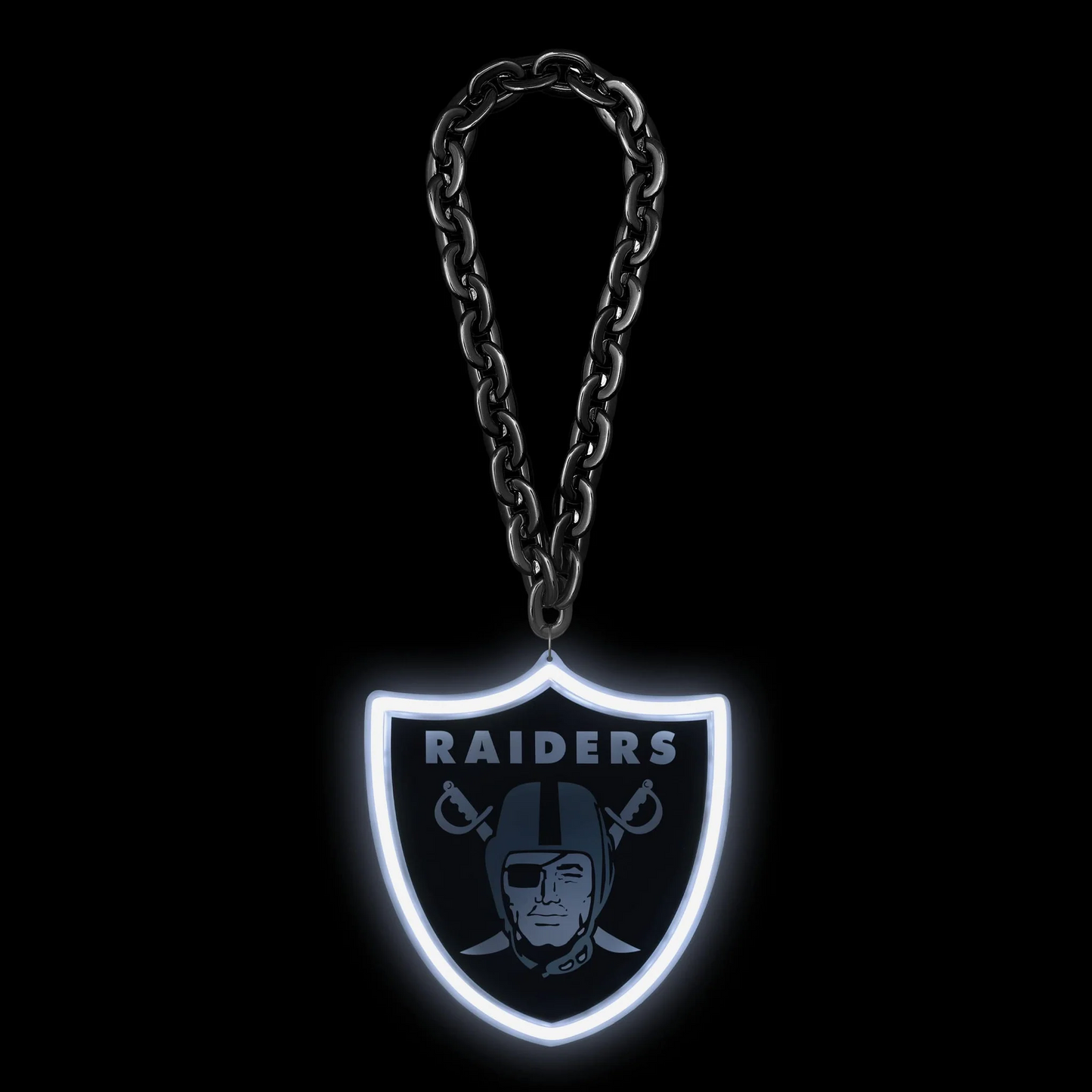 American football UV printed Las Vegas Raiders Neon Light Up Big Logo Chain LEO NEON SIGN