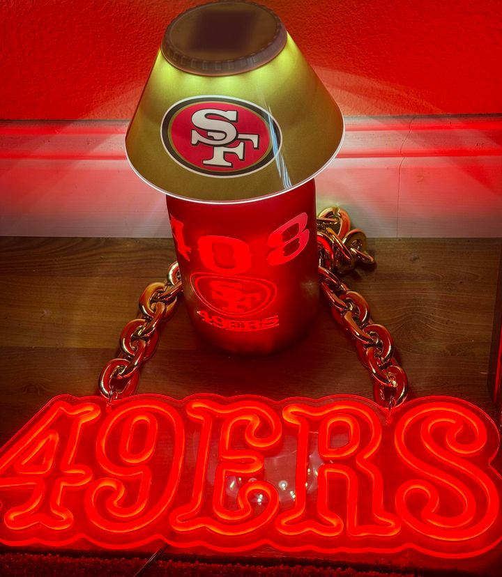  "Sport fans neon necklace from San francisco 49ers"