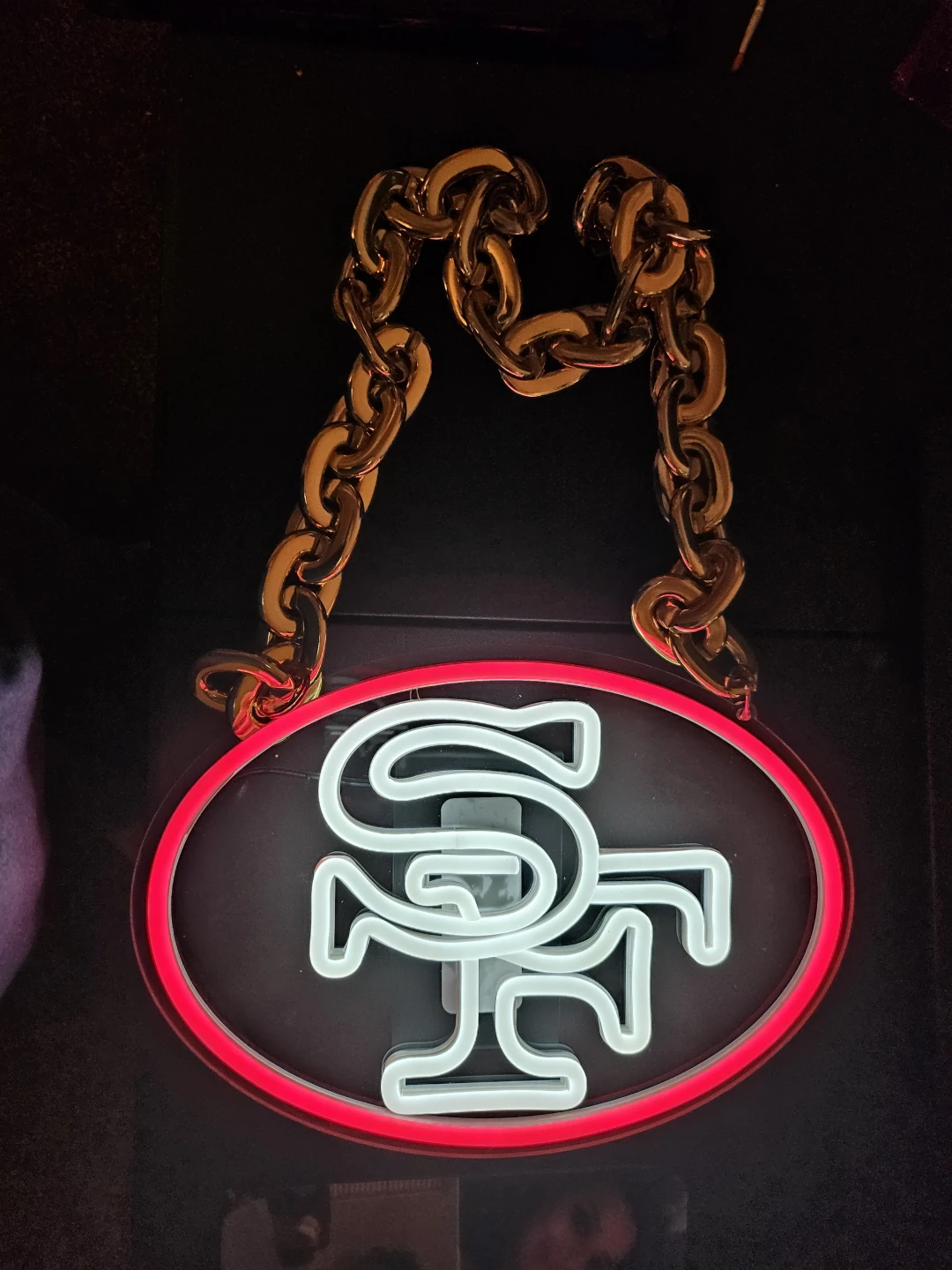  "Sport fans neon necklace from San francisco 49ers"