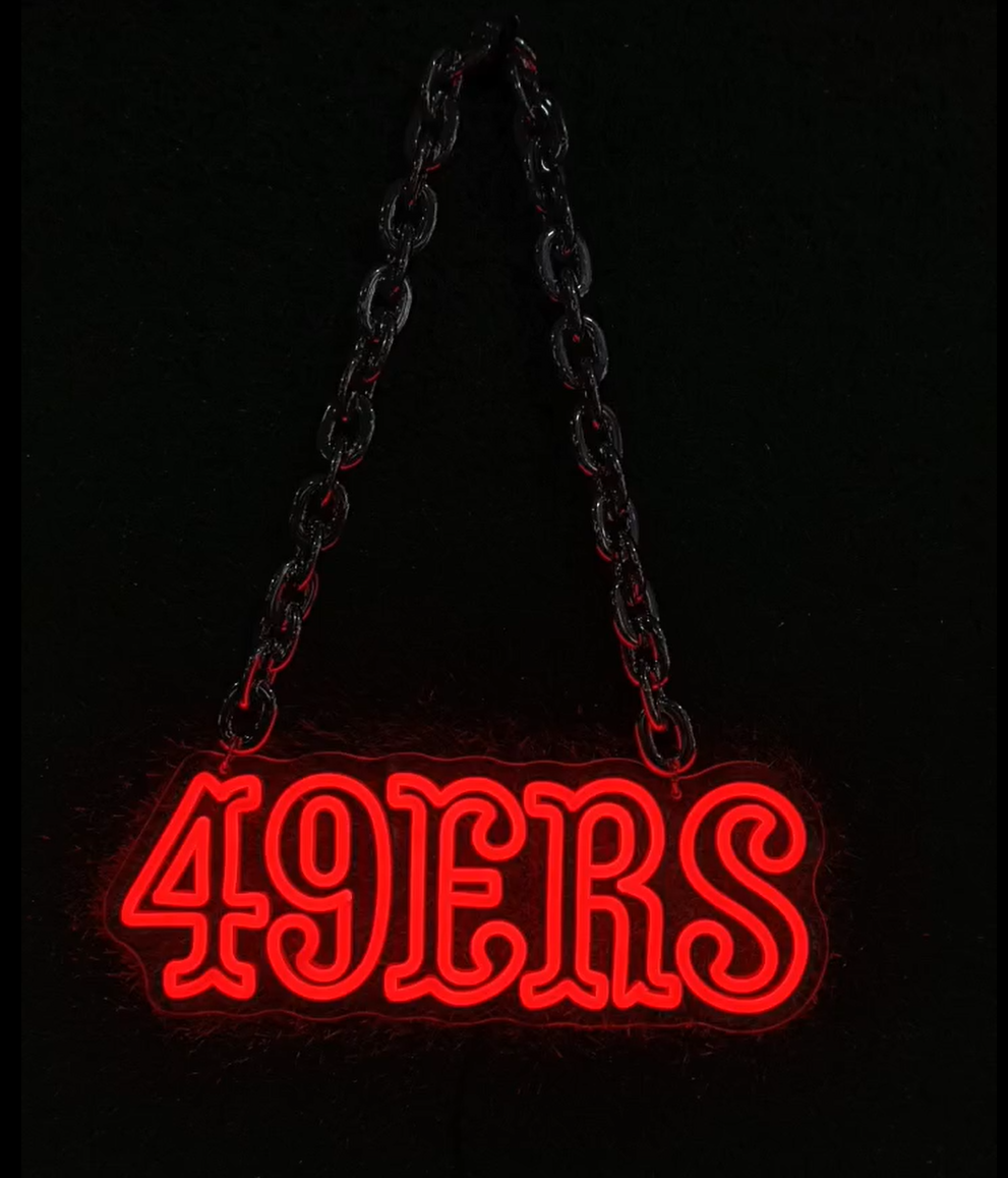  "Sport fans neon necklace from San francisco 49ers"