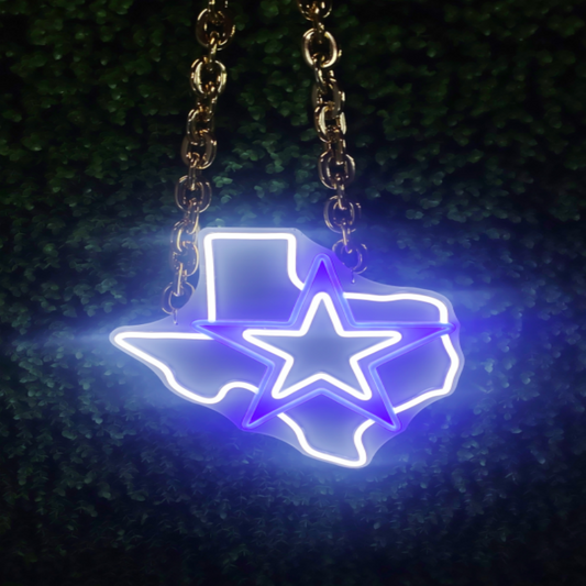"Sport fans neon necklace from Dallas cowboys"