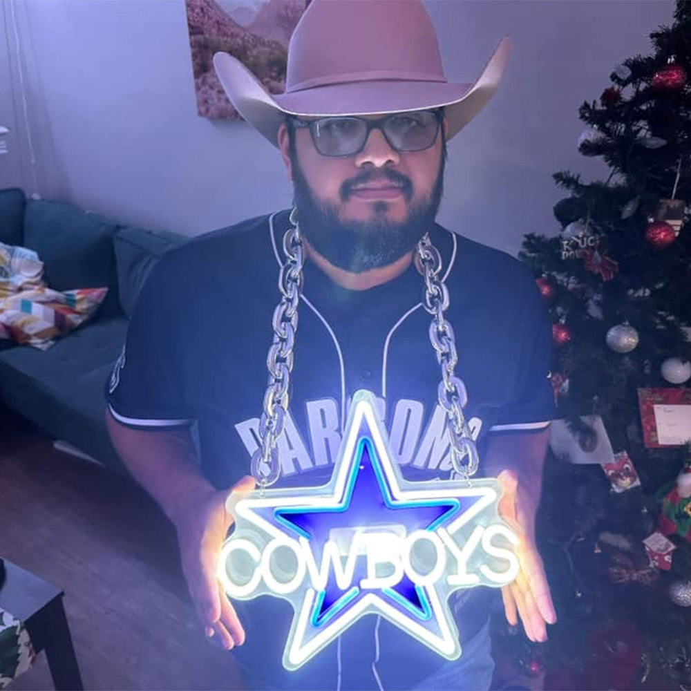 American football neon necklace