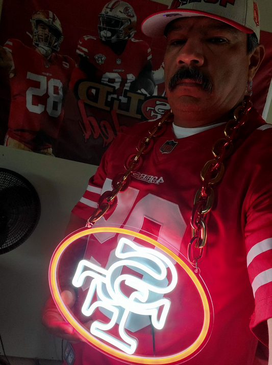  "Sport fans neon necklace from San francisco 49ers"