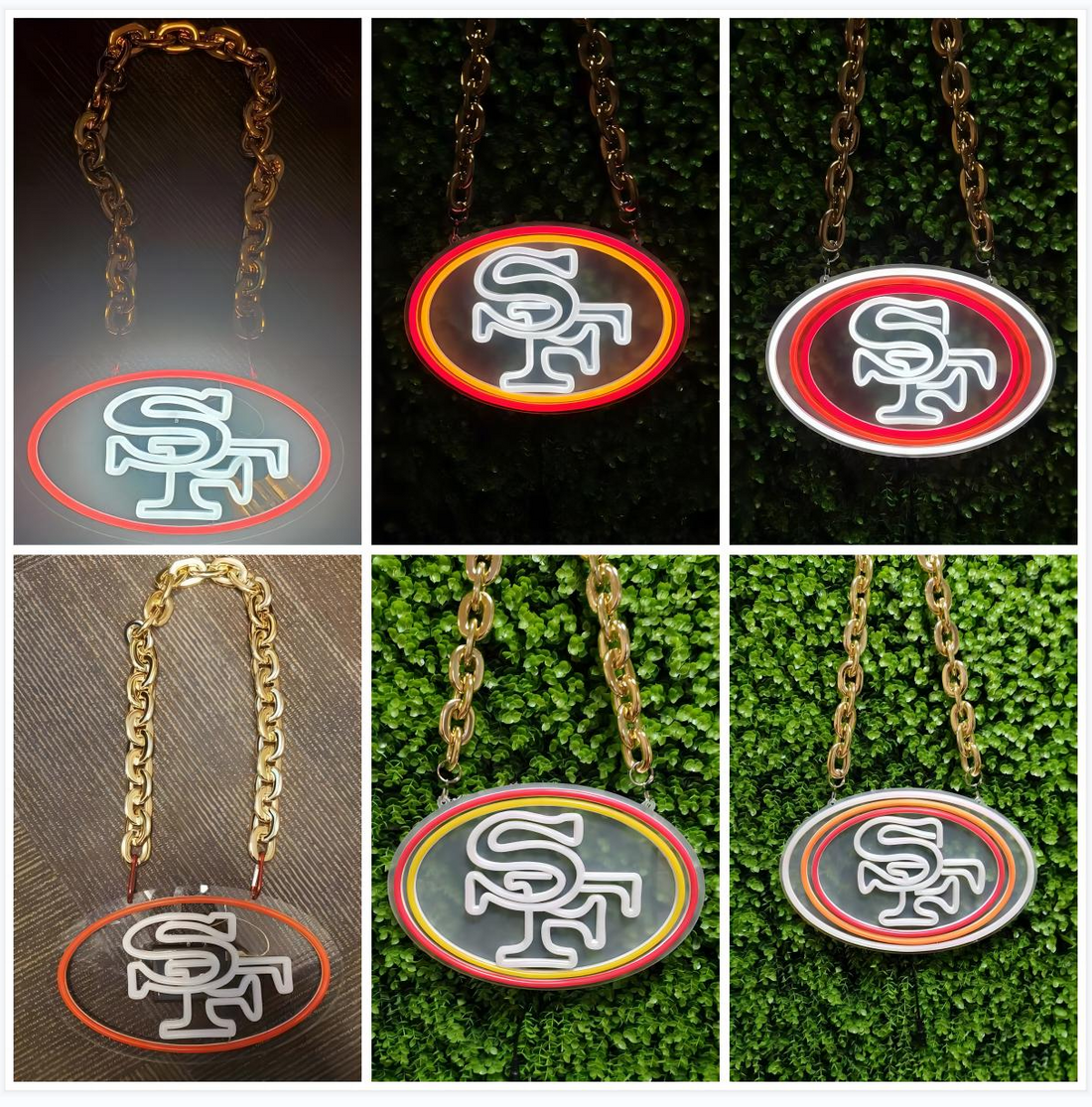  "Sport fans neon necklace from San francisco 49ers"