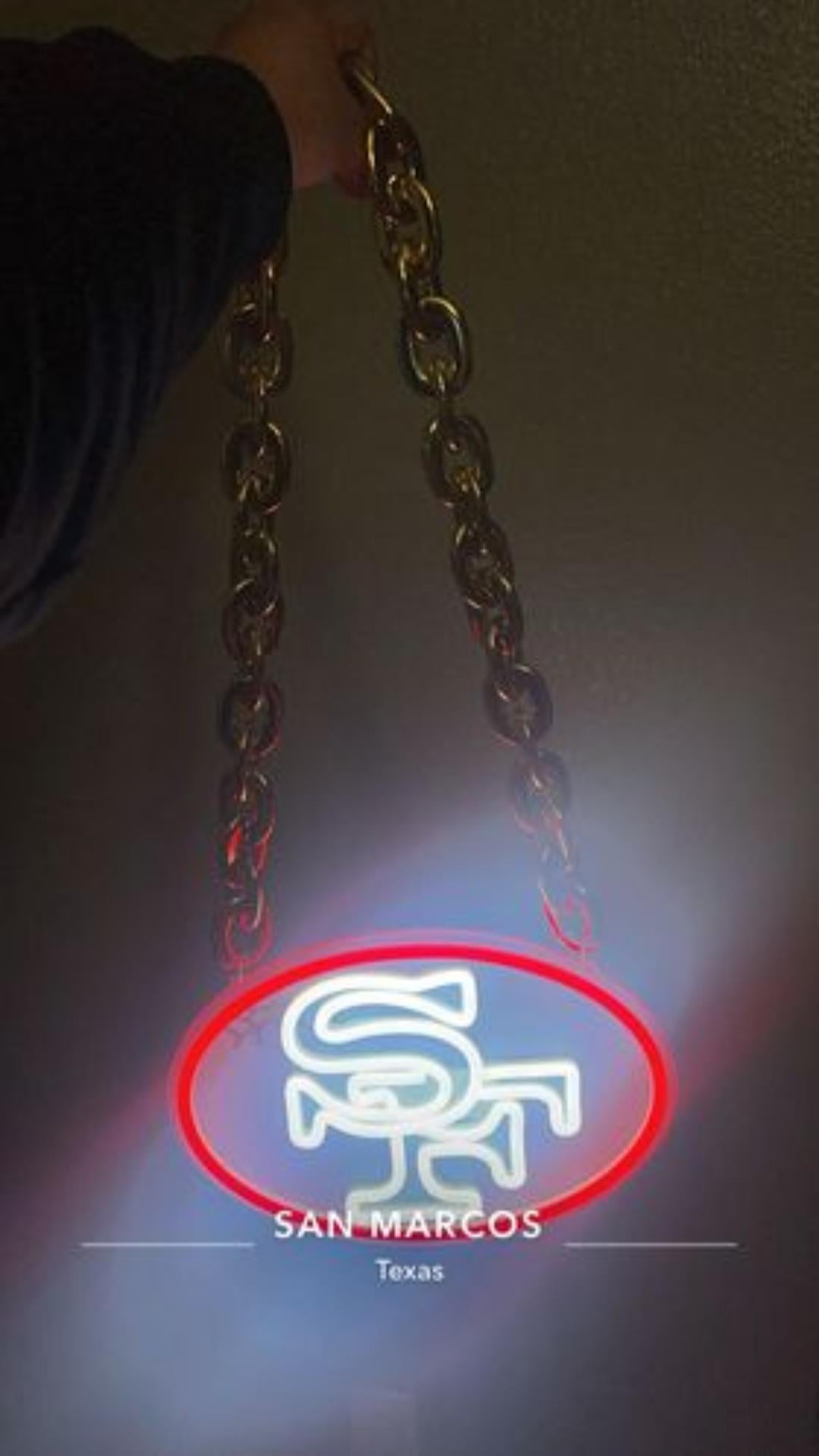  "Sport fans neon necklace from San francisco 49ers"