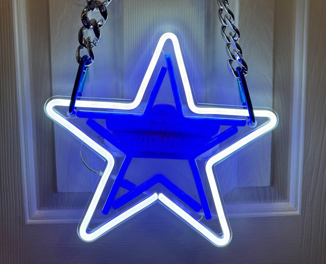  "Sport fans neon necklace from Dallas cowboys"