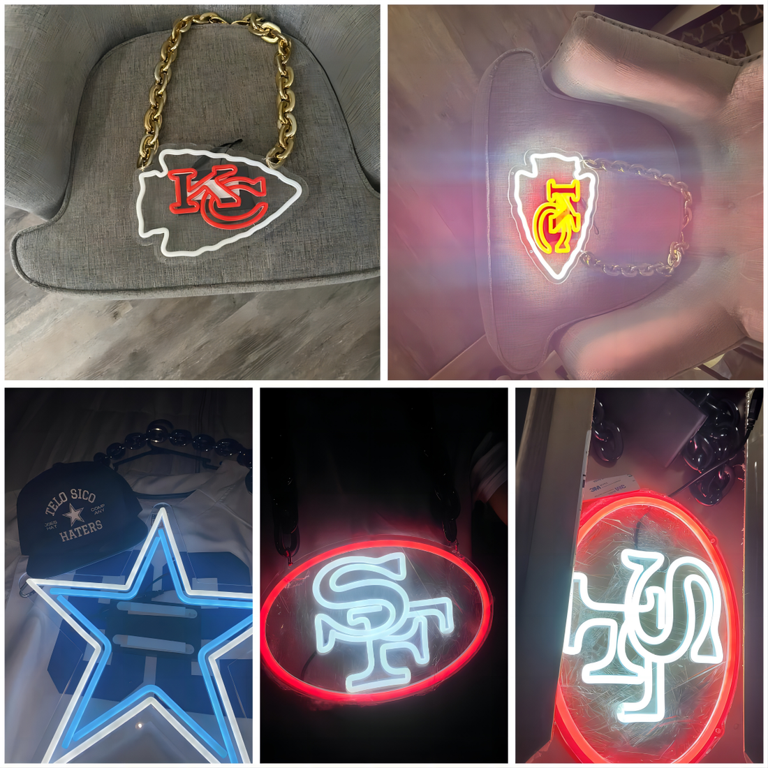  "Sport fans neon necklace from San francisco 49ers"