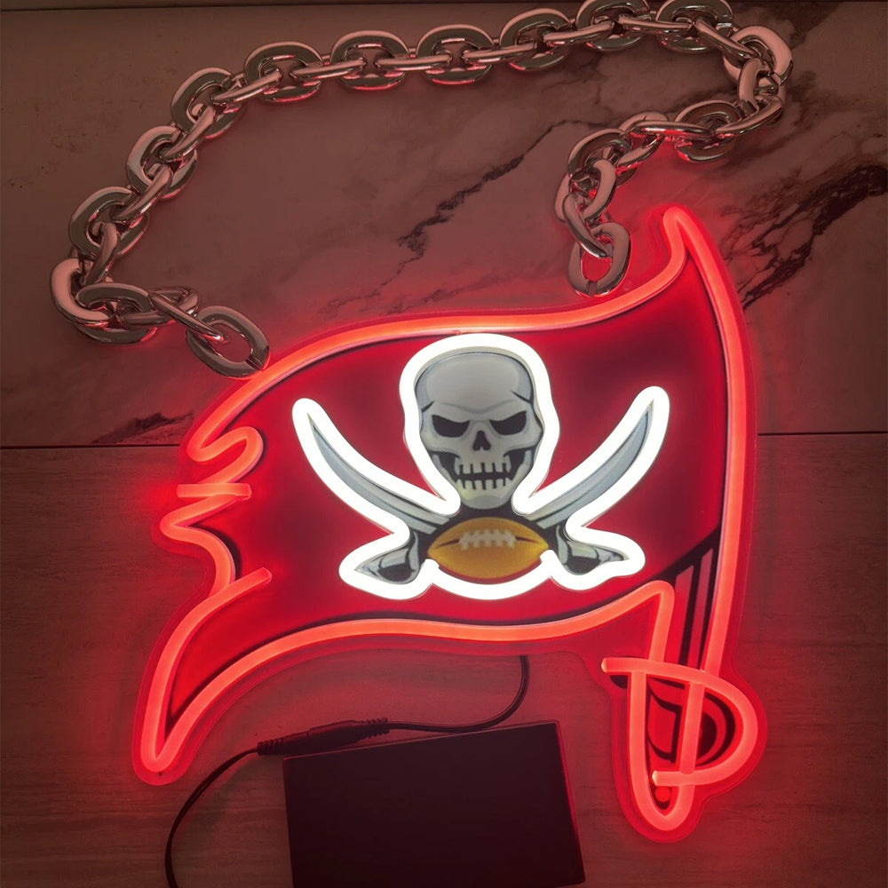 Most popular American football Tampa Bay Buccaneers Big logo chains Led light up sign sporting event symbol sign for your soul LEO NEON SIGN