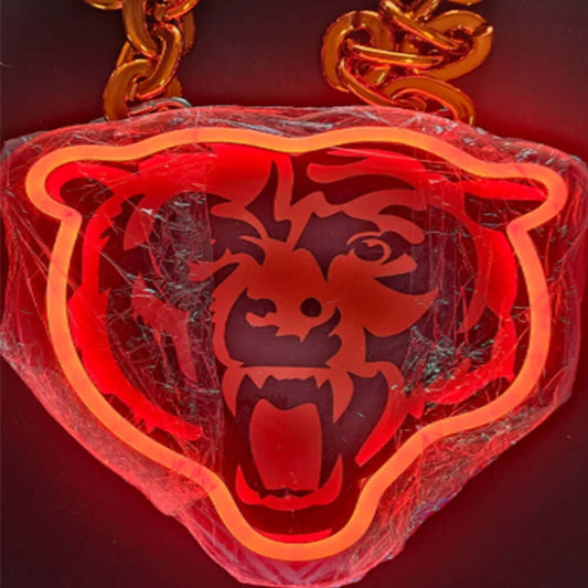 American football Chicago Bears Neon Light Up Big Logo Chain for your team spirit LEO NEON SIGN