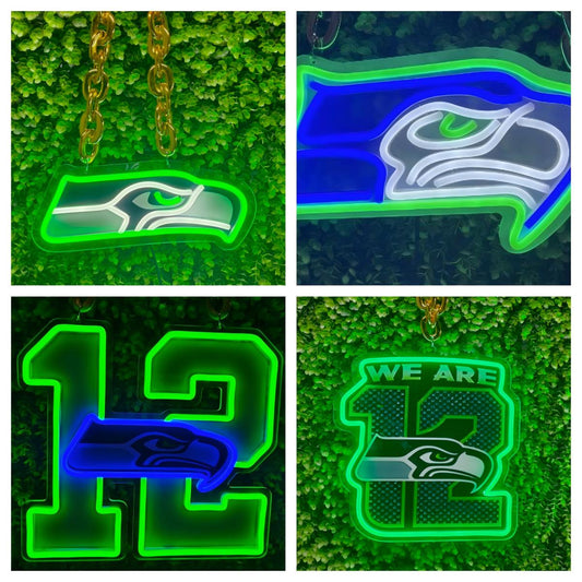 NFL SEAHAWKS Big logo sign for your team soul（副本） LEO NEON SIGN