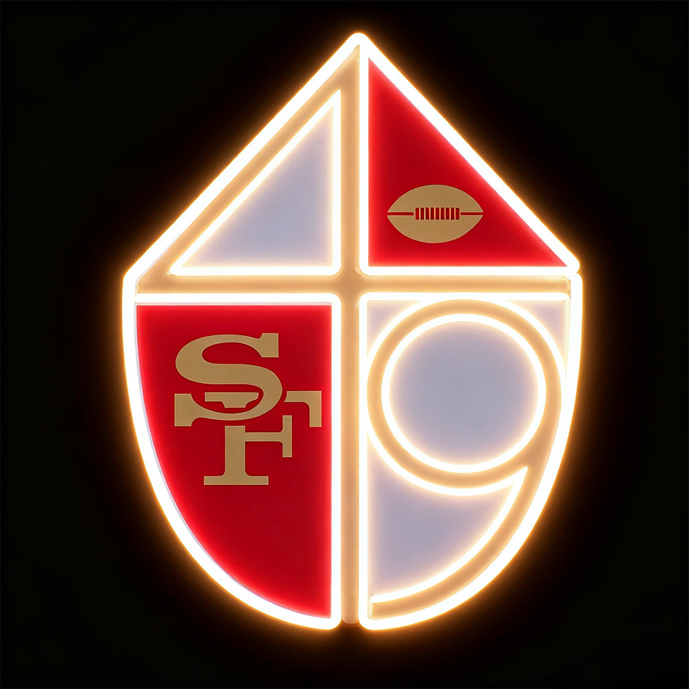 Characteristic NFL 49ers niners for life led big logo chains sign – Leo ...