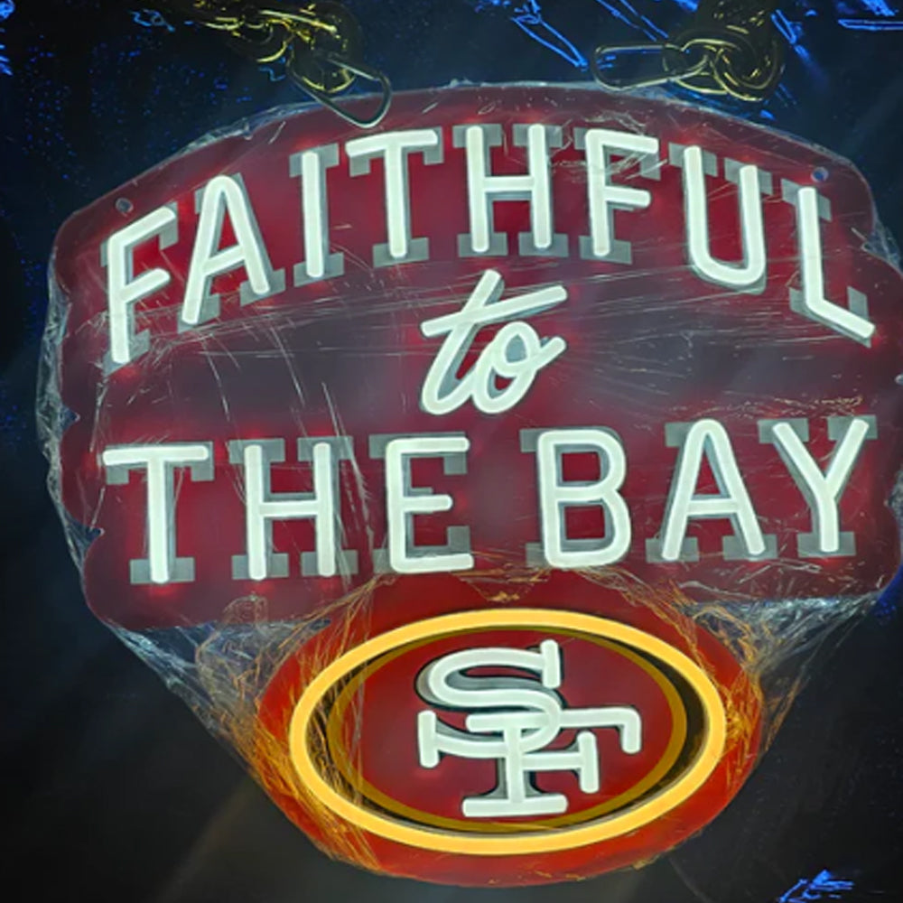 Do it for the bay faithful to the bay NFL San francisco 49ers lighting up sign LEO NEON SIGN
