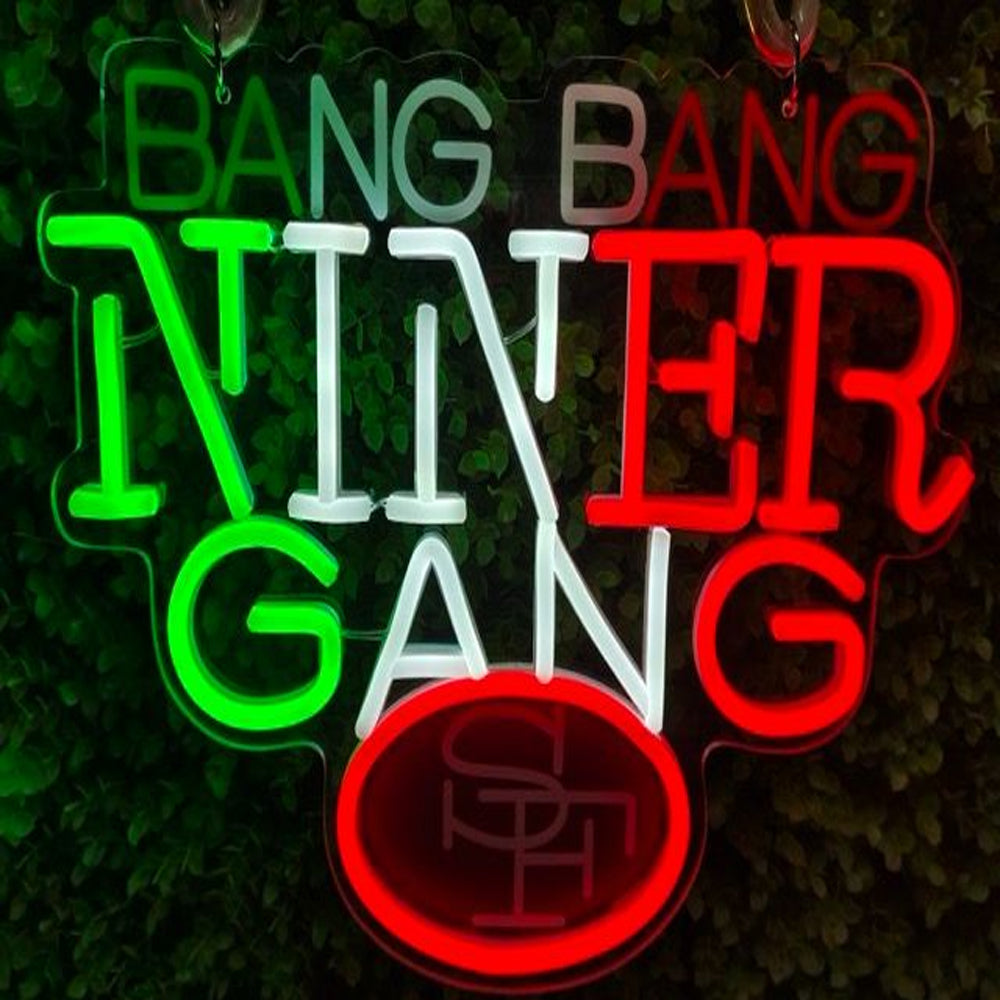 49ers for life San francisco Bang Bang Niners gang LEO NEON SIGN