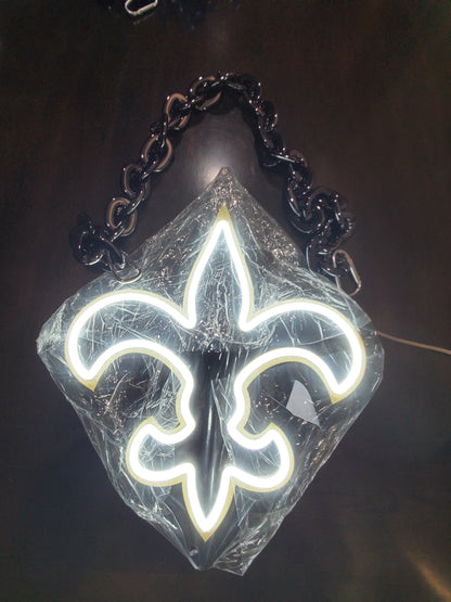Saints Led Chains sign lighting necklace for super fans LEO NEON SIGN