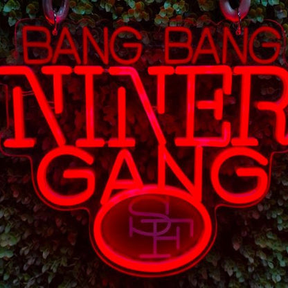 49ers for life San francisco Bang Bang Niners gang LEO NEON SIGN