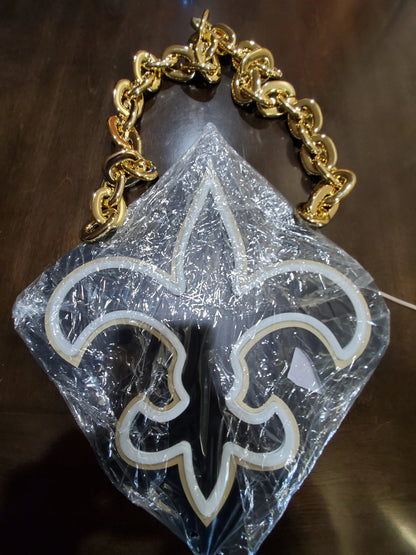 Saints Led Chains sign lighting necklace for super fans LEO NEON SIGN