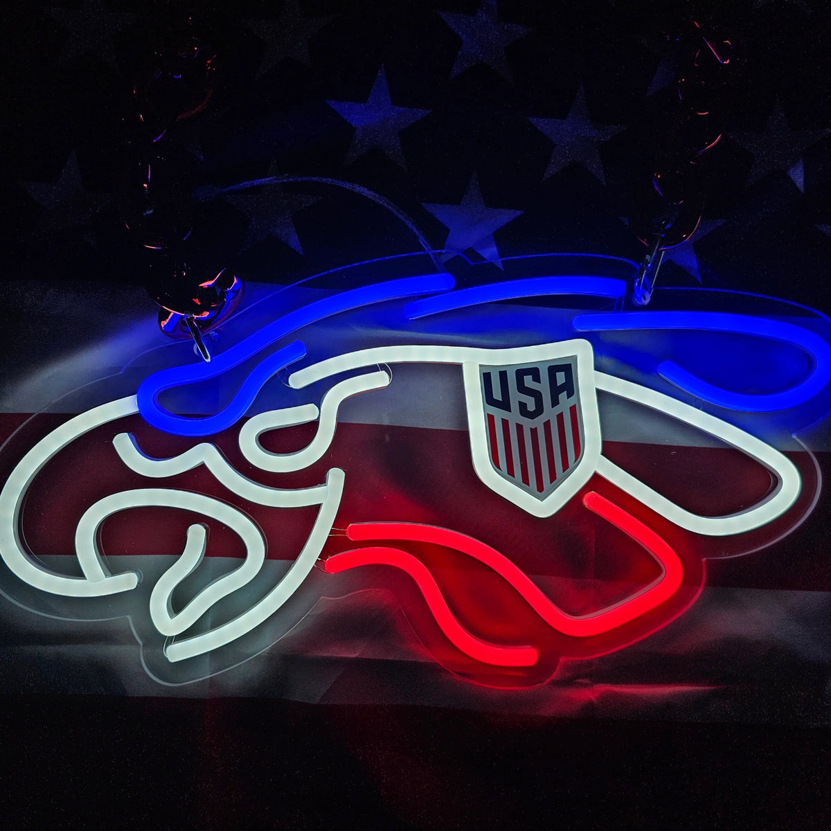 American specific football led eagle neon necklace chains for super fans LEO NEON SIGN