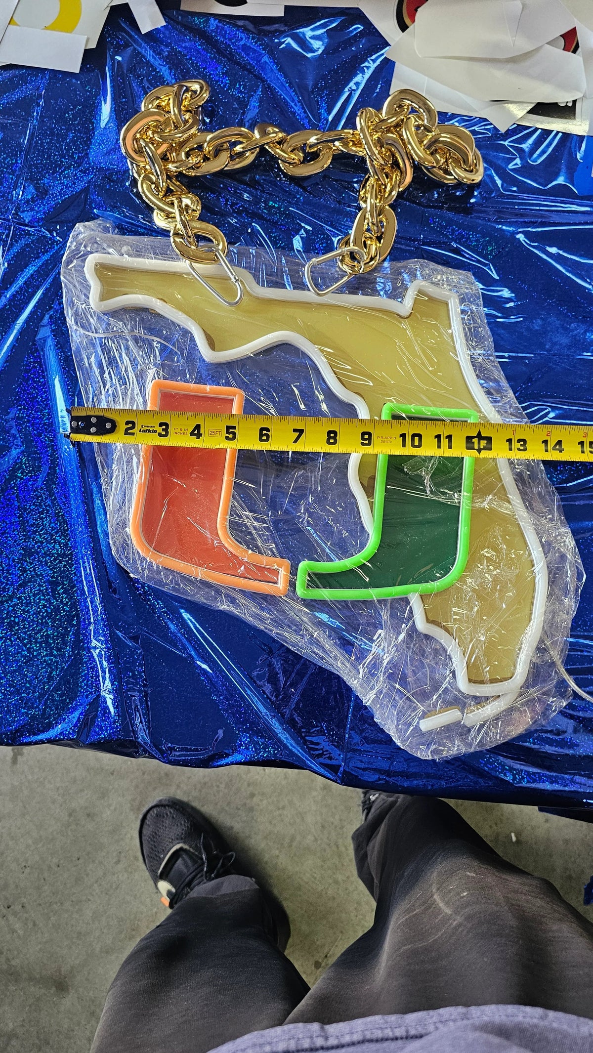 Miami hurricanes led fan necklace fans Led neon chain LEO NEON SIGN