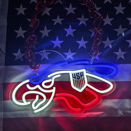 American specific football led eagle neon necklace chains for super fans LEO NEON SIGN