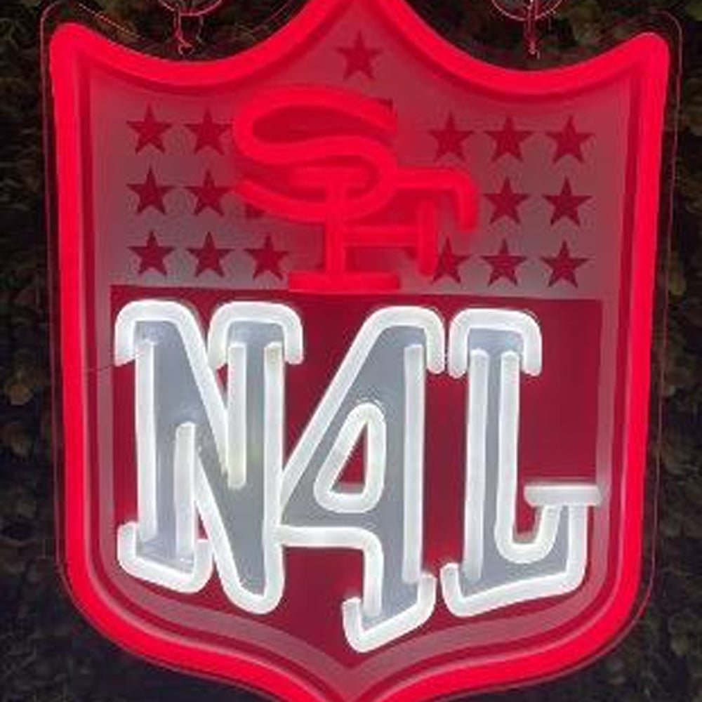 49ers for life San francisco Bang Bang Niners gang LEO NEON SIGN