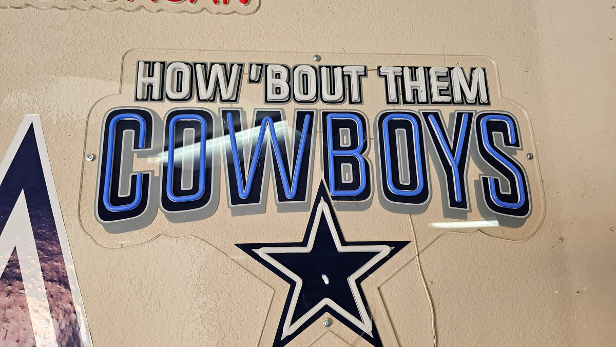 Cowboys Dallas fans super neon sign chain LEO NEON SIGN
