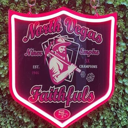 49ers for life San francisco Bang Bang Niners gang LEO NEON SIGN