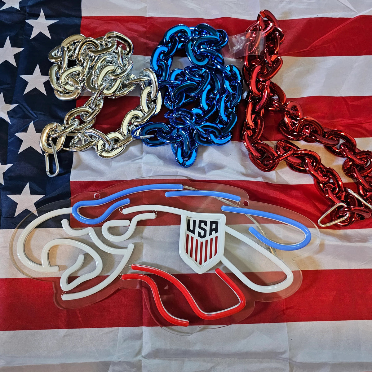 American specific football led eagle neon necklace chains for super fans LEO NEON SIGN