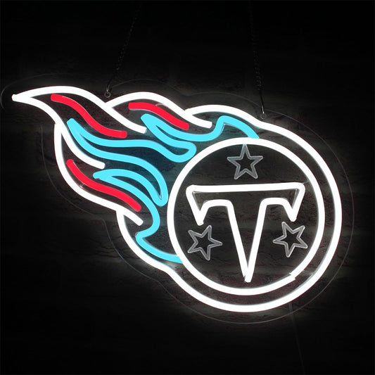 American football Tennessee Titans Neon Light Up Big Logo Chain for your team spirit