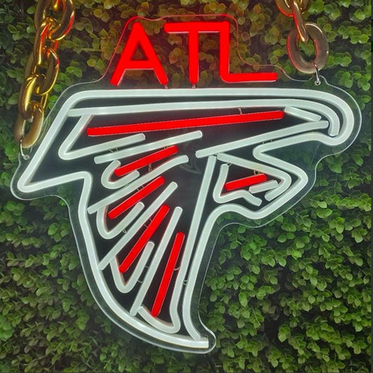 American football Atlanta Falcons Neon Light Up Big Logo Chain for your team spirit