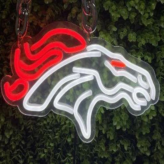 American football Denver Broncos Neon Light Up Big Logo Chain for your team spirit