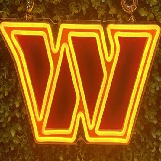 American football Washington Commanders Neon Light Up Big Logo Chain for your team spirit