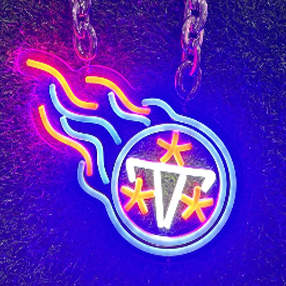 American football Tennessee Titans Neon Light Up Big Logo Chain for your team spirit