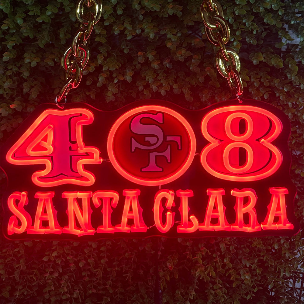 49ers for life San francisco Bang Bang Niners gang LEO NEON SIGN
