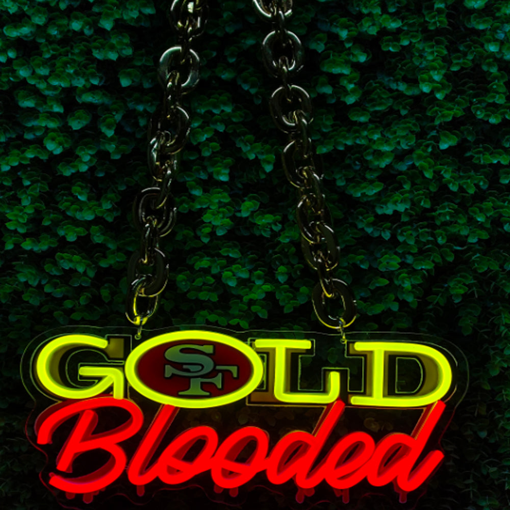 49ers for life San francisco Bang Bang Niners gang LEO NEON SIGN