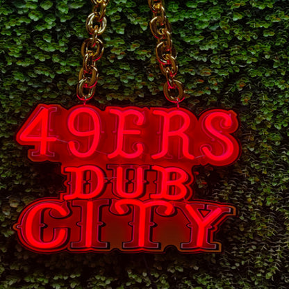 49ers for life San francisco Bang Bang Niners gang LEO NEON SIGN