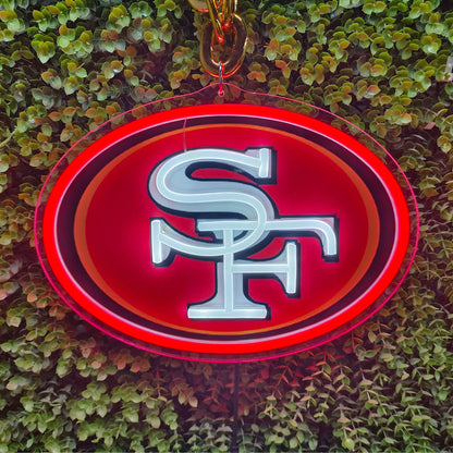 49ers for life San francisco Bang Bang Niners gang LEO NEON SIGN