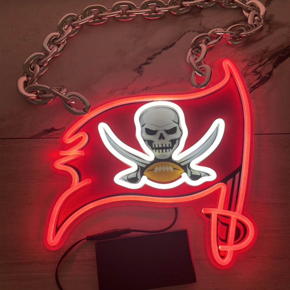 Most popular American football Tampa Bay Buccaneers Big logo chains Led light up sign sporting event symbol sign for your soul LEO NEON SIGN