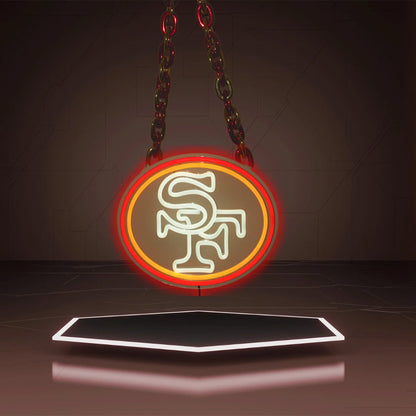 Most popular American football 49ers Big logo chains Led light up sign sporting event symbol sign for your soul LEO NEON SIGN