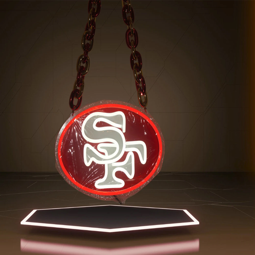 Most popular American football 49ers Big logo chains Led light up sign sporting event symbol sign for your soul LEO NEON SIGN
