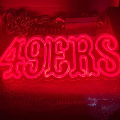 49ers Niner for life big team logo sign LEO NEON SIGN