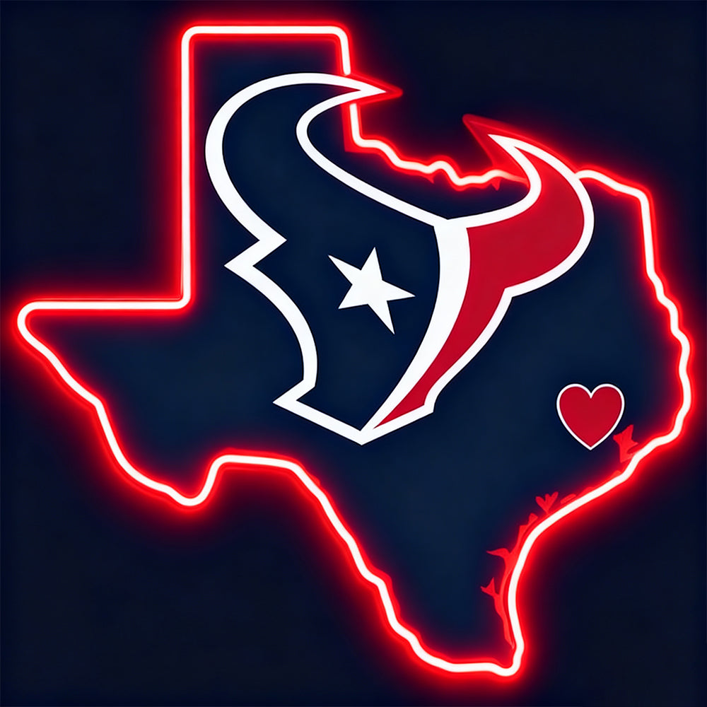 Make it into Chains Houston Texans lighting up sign（副本） LEO NEON SIGN